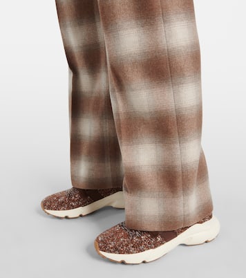 Sneakers Kate aus Strick mit Veloursleder | Tod's