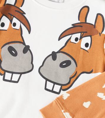 Printed cotton fleece sweatshirt | Stella McCartney Kids