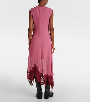 Midikleid aus Crêpe mit Spitze | Acne Studios