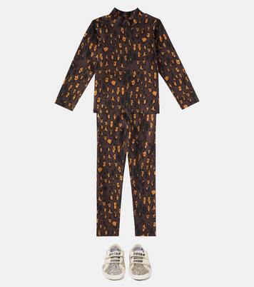 Leopard cotton-blend T-shirt | Mini Rodini