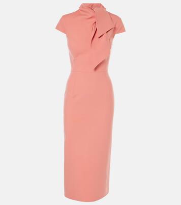 Robe midi en laine mélangée | Oscar de la Renta