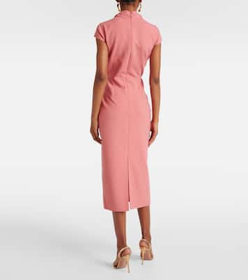 Robe midi en laine mélangée | Oscar de la Renta