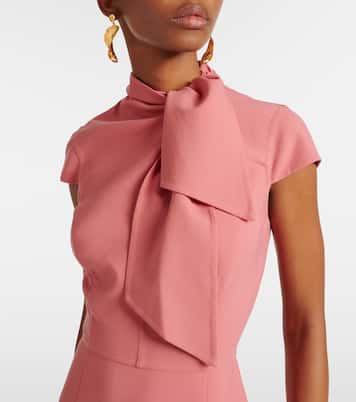 Robe midi en laine mélangée | Oscar de la Renta