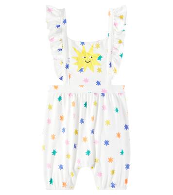 Baby ruffled printed cotton overalls | Fábula