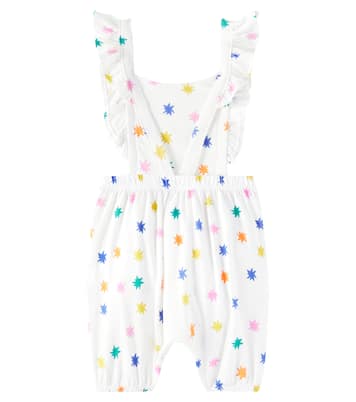 Baby ruffled printed cotton overalls | Fábula