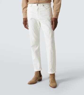 Jean slim à taille haute | Brunello Cucinelli