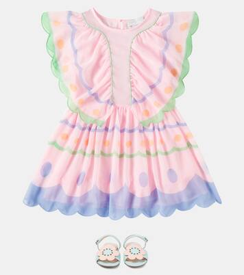 Ruffled embroidered dress | Stella McCartney Kids