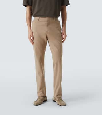 Cotton-blend slim pants | Zegna
