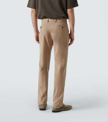 Cotton-blend slim pants | Zegna