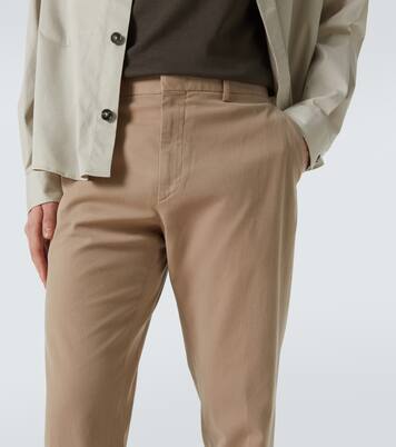 Cotton-blend slim pants | Zegna