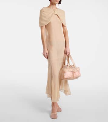 Sac Carnation Pocket en toile et cuir | Simone Rocha