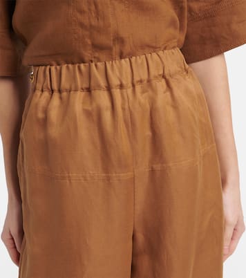 Weite Hose Onore aus Leinen und Seide | Max Mara