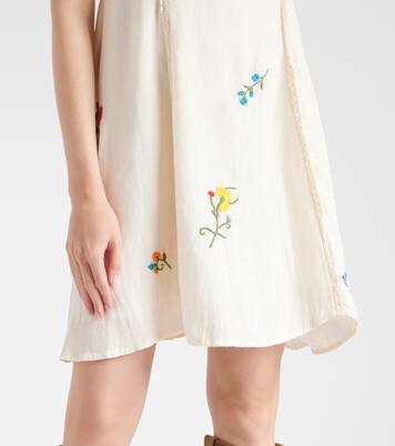 فستان قصير مطرز بطبعات الورود Marne | Rixo