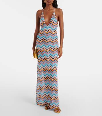 Zigzag lamé beach dress | Missoni
