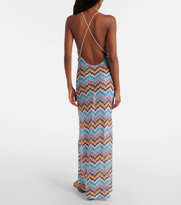 Zigzag lamé beach dress | Missoni
