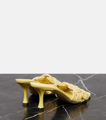 Chara 70 woven raffia mules | Jimmy Choo