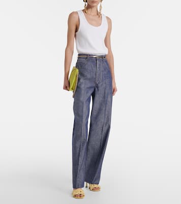 Chara 70 woven raffia mules | Jimmy Choo