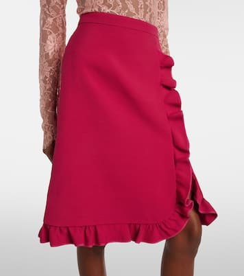 Crepe Couture ruffled miniskirt  | Valentino