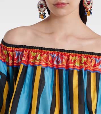 Patterned silk top | Dolce&Gabbana