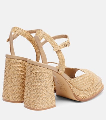 Gracia 95 raffia platform sandals | Souliers Martinez
