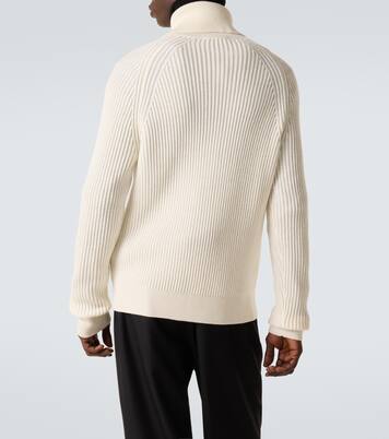 Virgin wool zip-up cardigan | Slowear