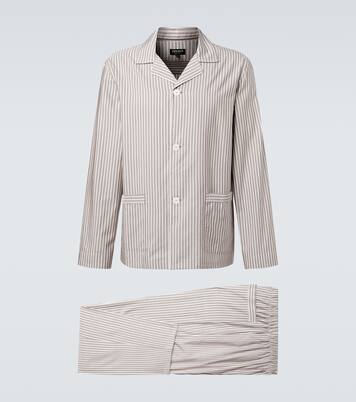 Ensemble de pyjama rayé en soie, coton et cachemire | Zegna