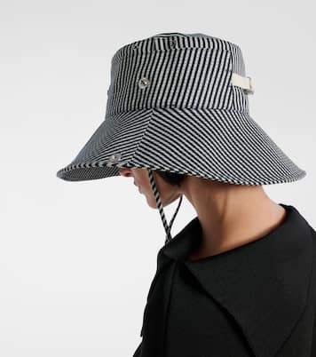 Chapeau bob De-Nîmes rayé en jean | Jacquemus