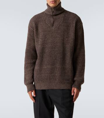 Jersey de lana y algodón con cremallera parcial | Maison Margiela