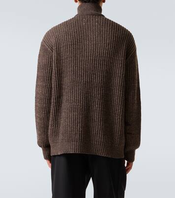 Jersey de lana y algodón con cremallera parcial | Maison Margiela