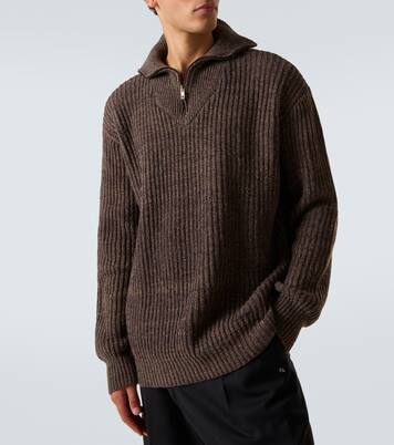 Jersey de lana y algodón con cremallera parcial | Maison Margiela