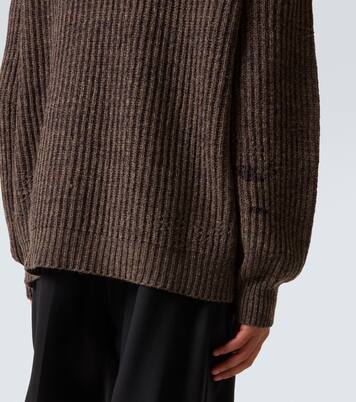 Jersey de lana y algodón con cremallera parcial | Maison Margiela