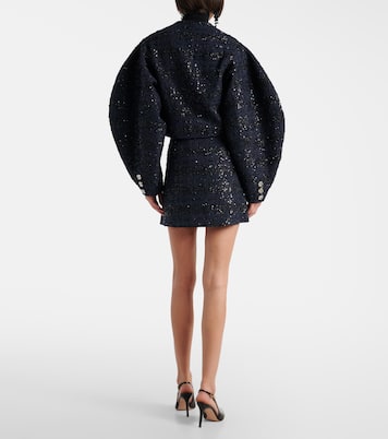Sequined cropped bouclé jacket | Rotate
