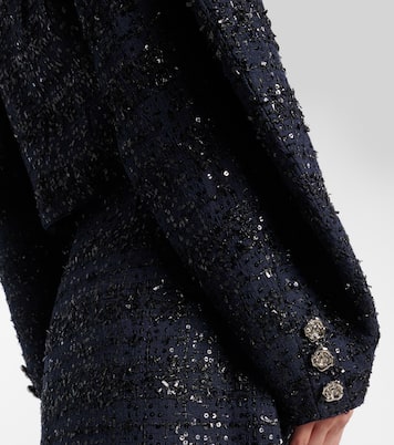 Sequined cropped bouclé jacket | Rotate