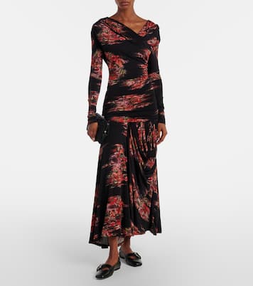 Maxikleid aus Jersey | Ganni