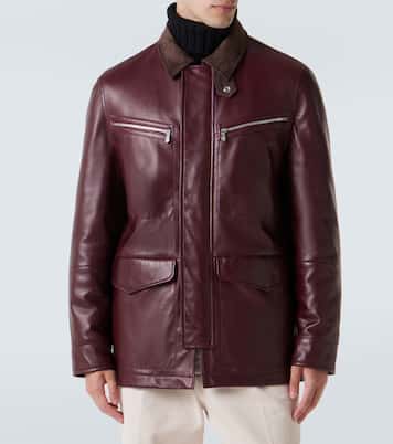 Padded leather jacket | Brunello Cucinelli