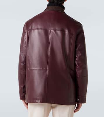 Padded leather jacket | Brunello Cucinelli
