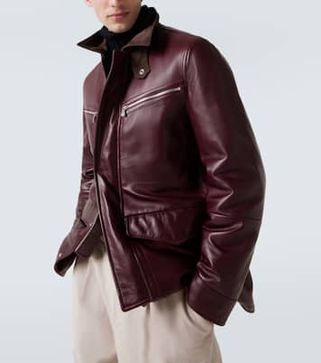 Padded leather jacket | Brunello Cucinelli