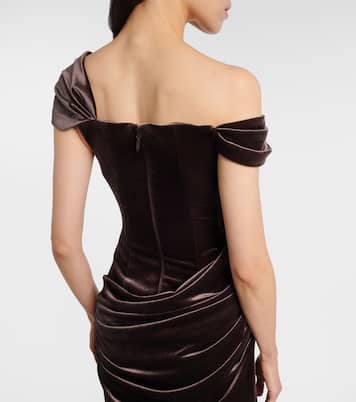 Draped velvet gown | Alex Perry