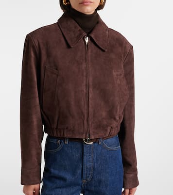Cropped-Jacke Nahla aus Veloursleder | Agolde