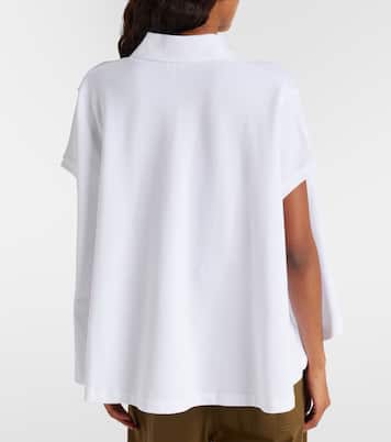 Asymmetric cotton piqué polo shirt | Loewe