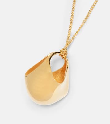 Lotus Small gold-plated pendant necklace | Khaite