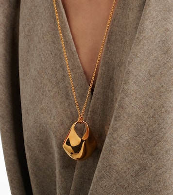 Lotus Small gold-plated pendant necklace | Khaite