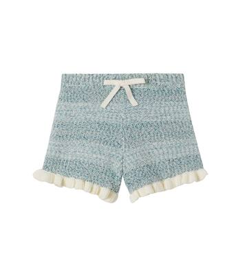 Ruffled striped cotton-blend shorts | Zimmermann Kids