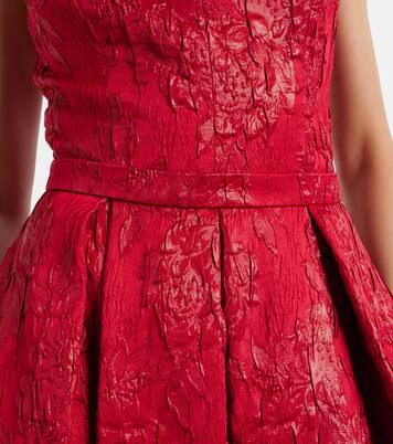 Asher floral jacquard midi dress | Safiyaa