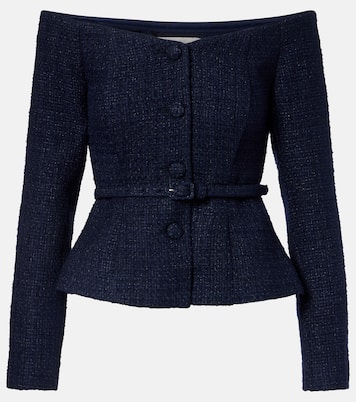 Off-Shoulder-Top aus Bouclé | Roland Mouret