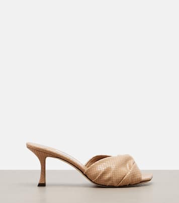 Skye Twist snake-effect leather mules | Jimmy Choo