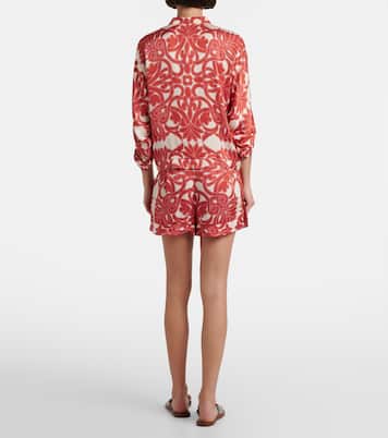 Isabelle printed high-rise shorts | Poupette St Barth