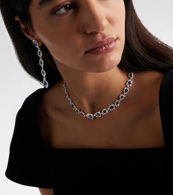 Collier en or blanc 18 ct, saphirs et diamants | Suzanne Kalan