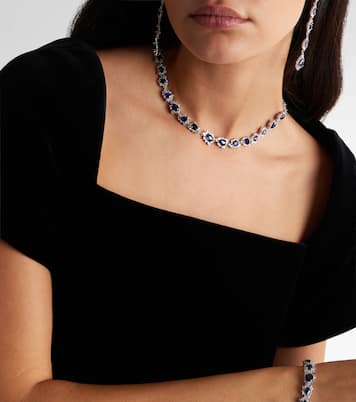 Collier en or blanc 18 ct, saphirs et diamants | Suzanne Kalan