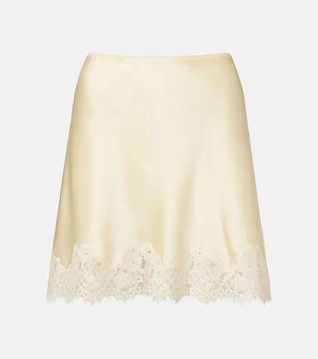 Giulietta lace-trimmed silk miniskirt | Dôen